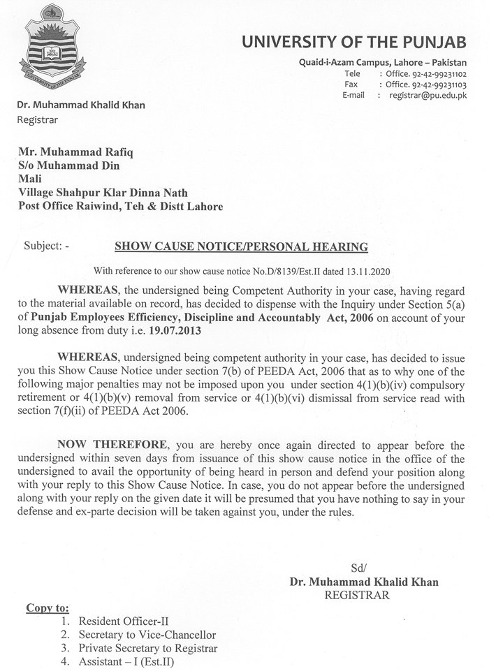 show-cause-notice-personal-hearing-university-of-the-punjab-press